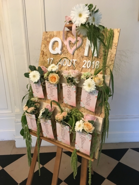 Plan de table fleurs Noce de Rêve by FLOVINNO