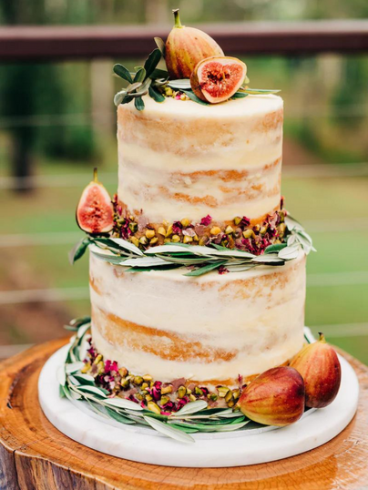 gâteau de mariage en automne